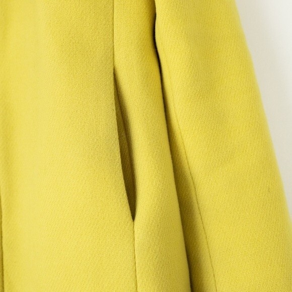 J. Crew Stadium Cloth Wool Cocoon Coat Citron Yellow Size 4 - Picture 5 of 11